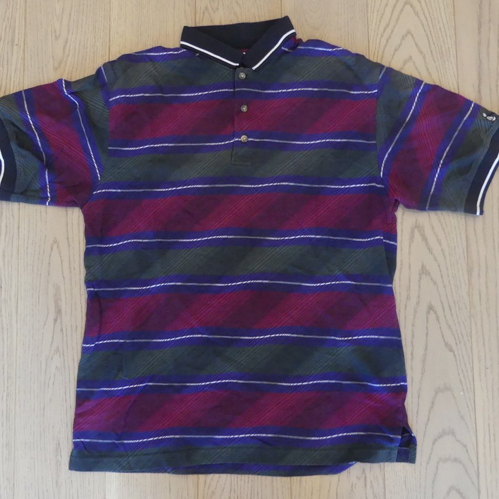 Grand Slam Vintage Red/Green/Blue Medium Polo